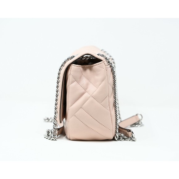 MICHAEL KORS VIVIANNE Medium Shoulder Flap Satchel Pastel Pink Leather NWT $398 - Picture 3 of 7